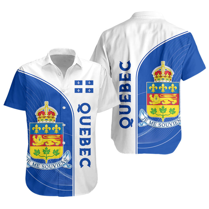 Quebec Short Sleeve Shirt Proud Provincial Heritage