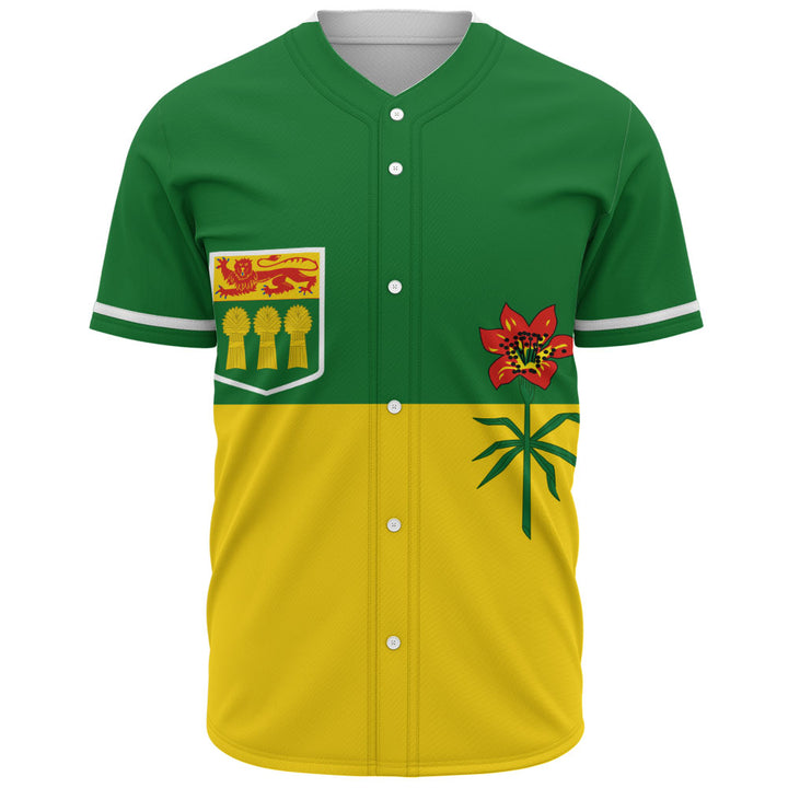 Saskatchewan Baseball Shirt Flag Minimalist Pride Style