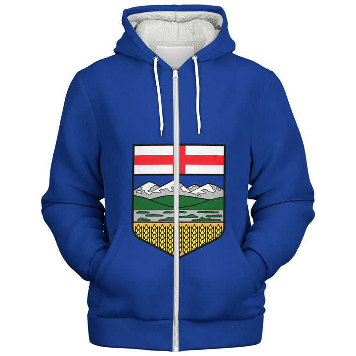 Alberta Sherpa Hoodie Flag Minimalist Pride Style