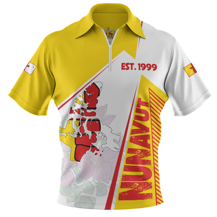 Nunavut Zip Polo Shirt United Provinces & Territories