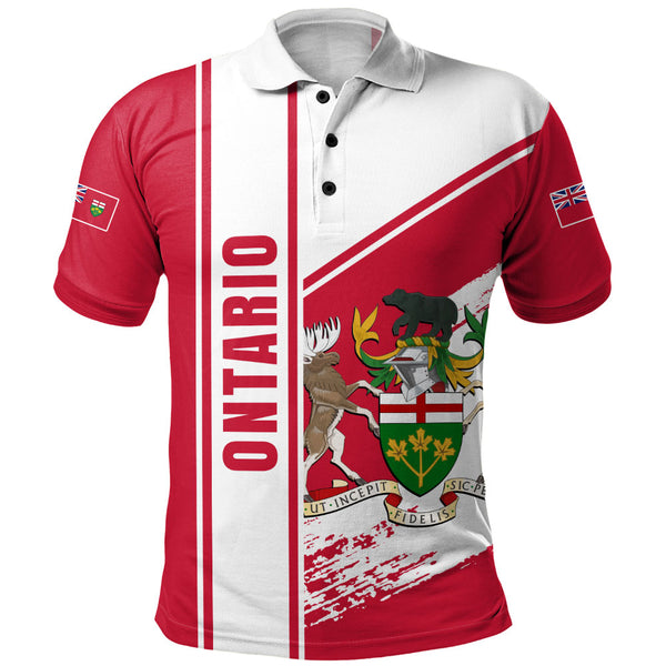 Ontario Polo Shirt Heritage Strength Crest