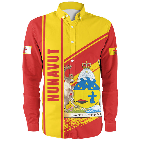 Nunavut Long Sleeve Shirt Heritage Strength Crest