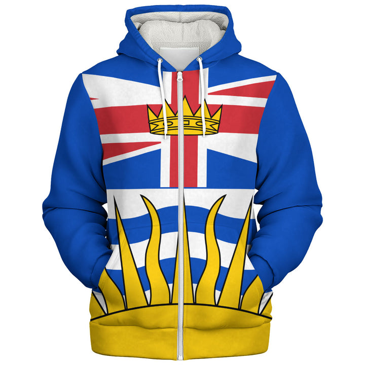 British Columbia Sherpa Hoodie Flag Minimalist Pride Style