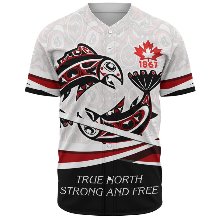 Canada Baseball Shirt Spirit Of Salmon True North Freedom