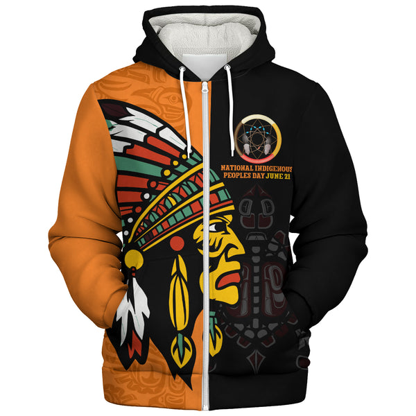 Canada Sherpa Hoodie Indigenous Honor June 21 Edition