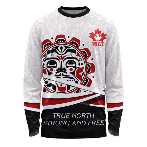 Canada Long Sleeve T-Shirt Canada Sun Spirit 1867 True North Heritage