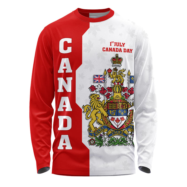 Canada Long Sleeve T-Shirt Canada Day Heritage Coat Of Arms Edition