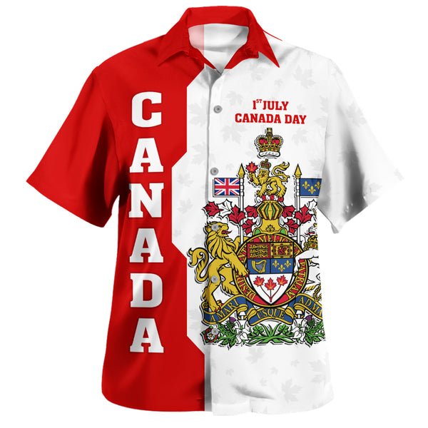 Canada Bowling Shirt Canada Day Heritage Coat Of Arms Edition