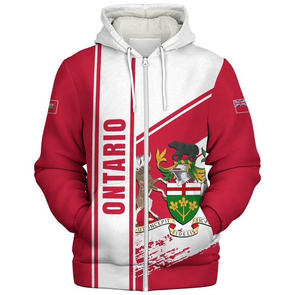 Ontario Sherpa Hoodie Heritage Strength Crest