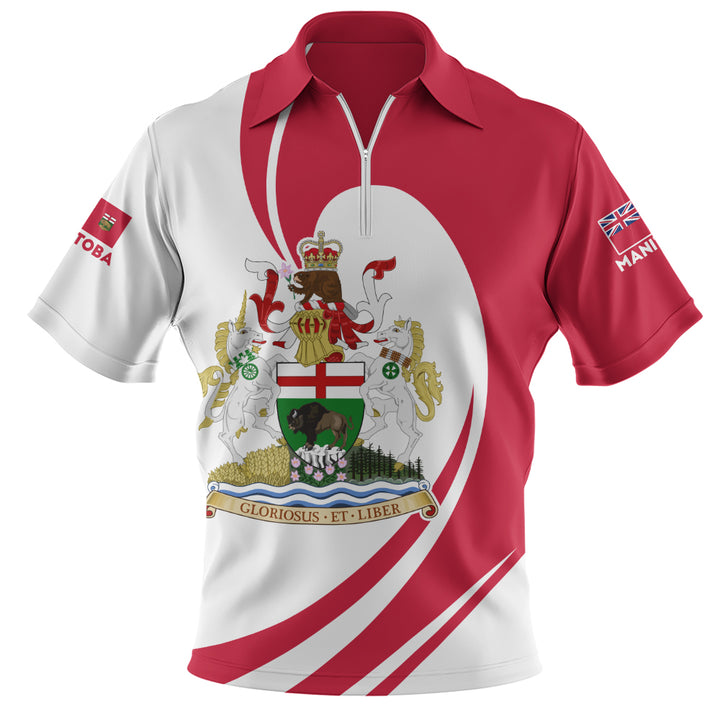 Manitoba Zip Polo Shirt Legacy Of The Noble Spirit