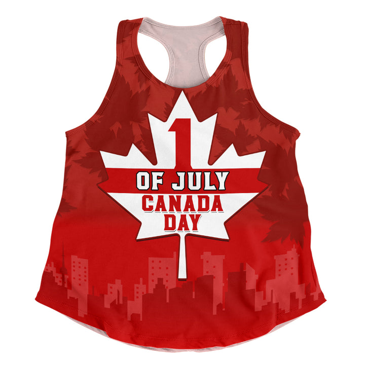 Canada Women Tank Red Maple 1st July National Celebration