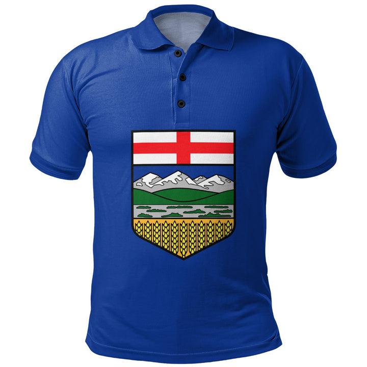 Alberta Polo Shirt Flag Minimalist Pride Style