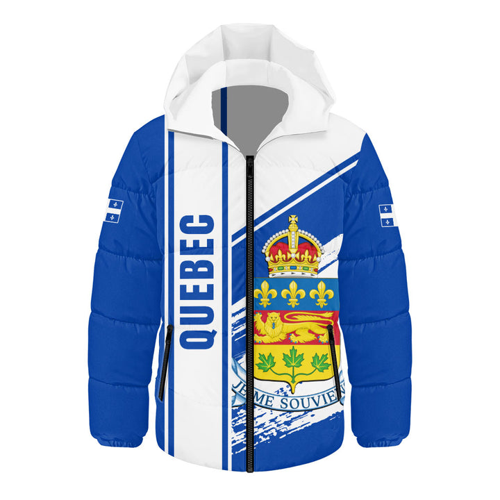 Quebec Hooded Padded Jacket Heritage Strength Crest