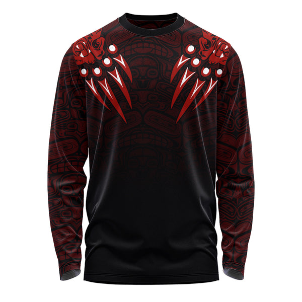 Canada Long Sleeve T-Shirt Haida Hunter Spirit