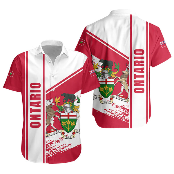 Ontario Short Sleeve Shirt Heritage Strength Crest