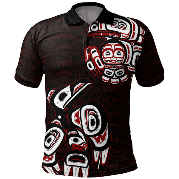 Canada Polo Shirt Haida Red Raven Rise