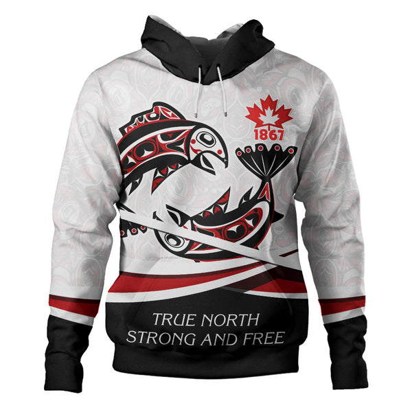 Canada Hoodie Spirit Of Salmon True North Freedom