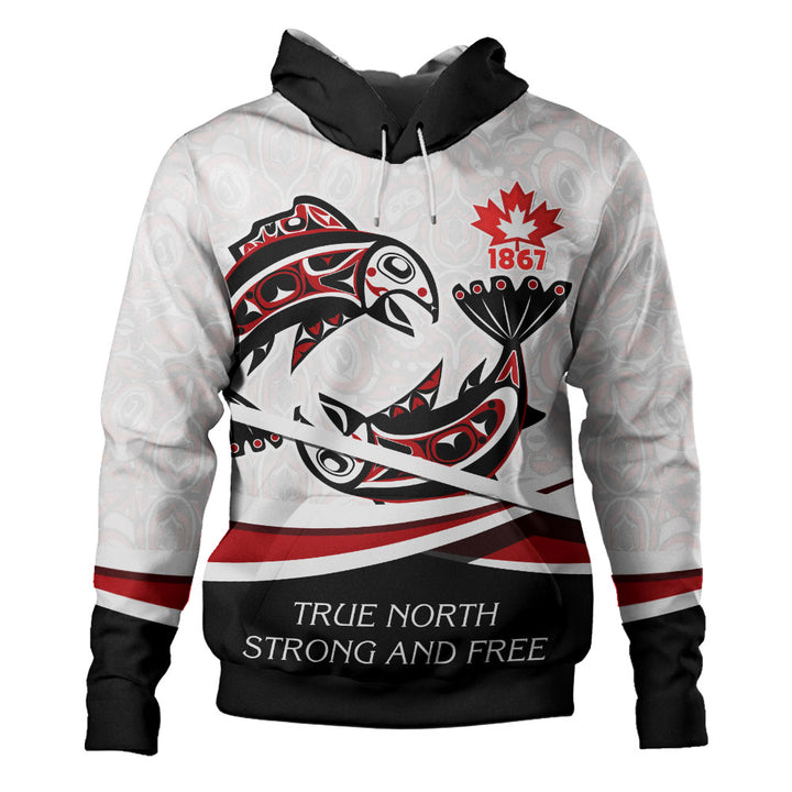 Canada Hoodie Spirit Of Salmon True North Freedom