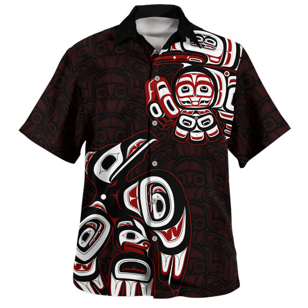 Canada Bowling Shirt Haida Red Raven Rise