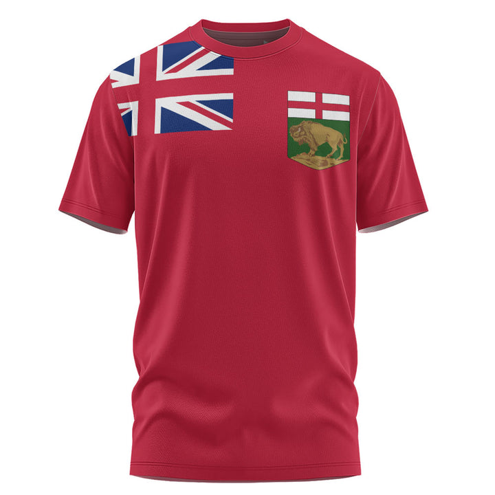 Manitoba T-Shirt Flag Minimalist Pride Style