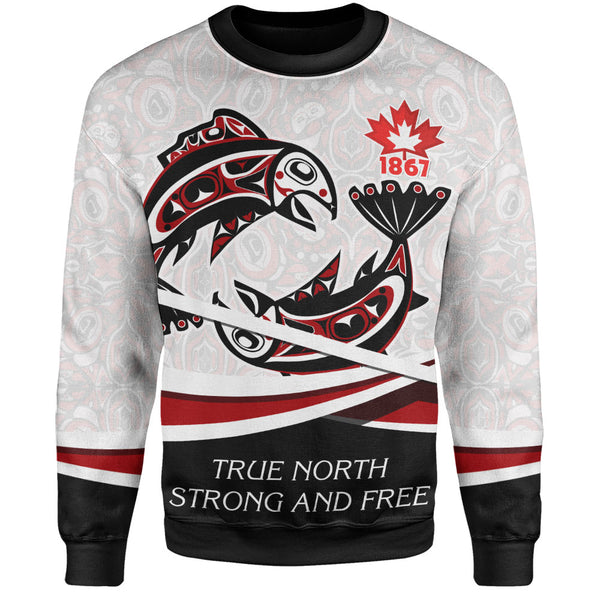 Canada Sweatshirt Spirit Of Salmon True North Freedom