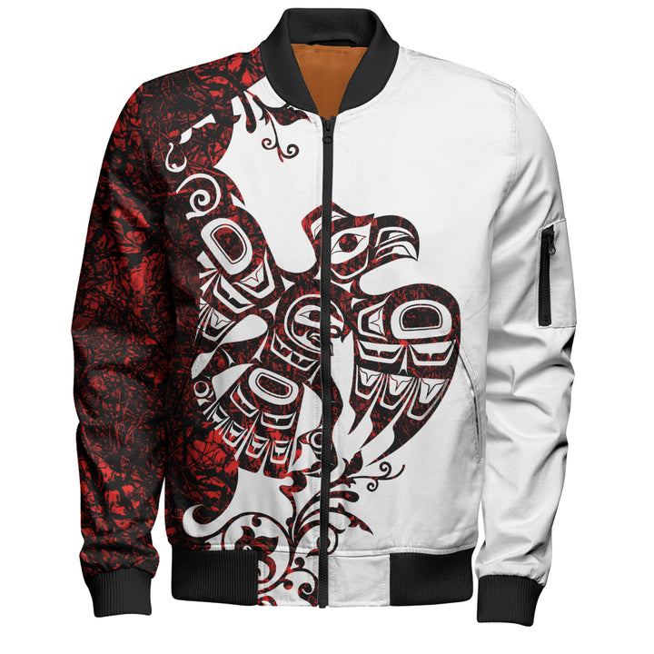 Canada Bomber Jacket Red Sky Flight Haida Edition