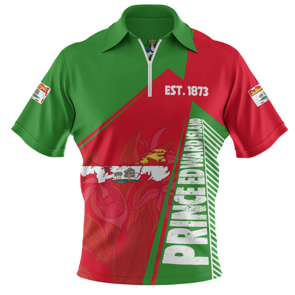 Prince Edward Island Zip Polo Shirt United Provinces & Territories