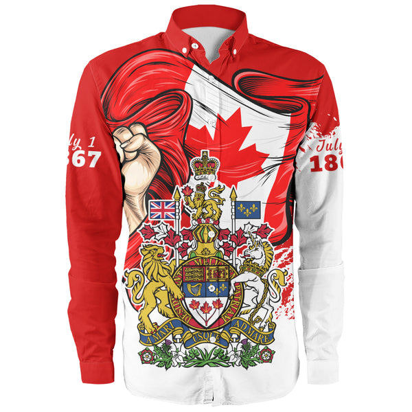 Canada Long Sleeve Shirt Canada Power Pride And Heritage Crest