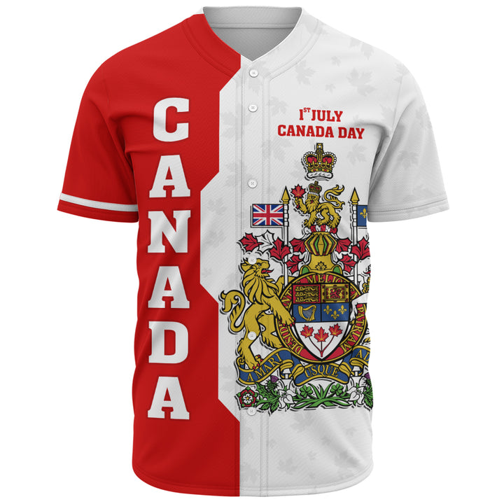Canada Baseball Shirt Canada Day Heritage Coat Of Arms Edition