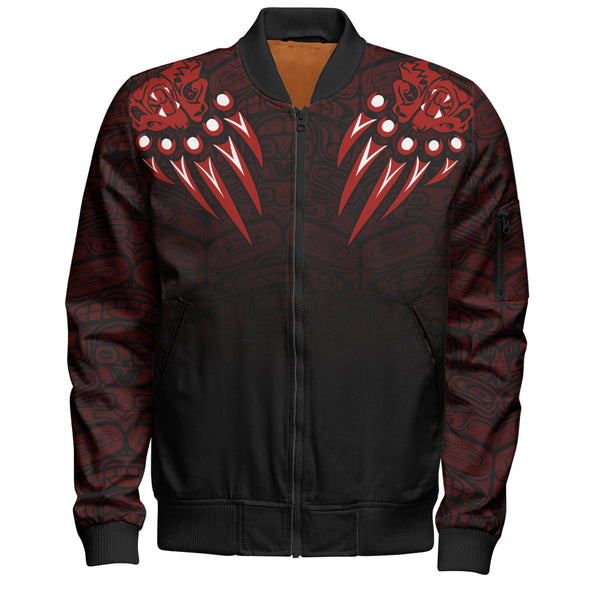 Canada Bomber Jacket Haida Hunter Spirit