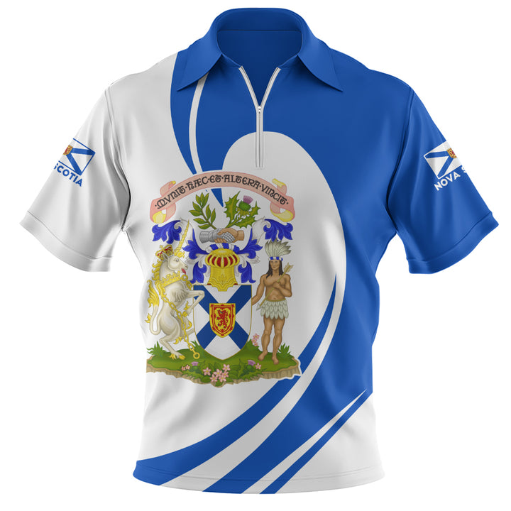 Nova Scotia Zip Polo Shirt Legacy Of The Noble Spirit