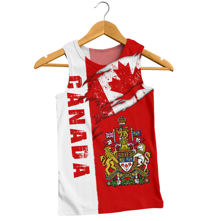 Canada Tank Top Clawed Flag True North Strong