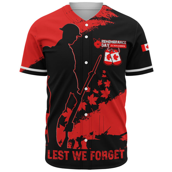 Canada Baseball Shirt Remembrance Day Maple Heroes Tribute