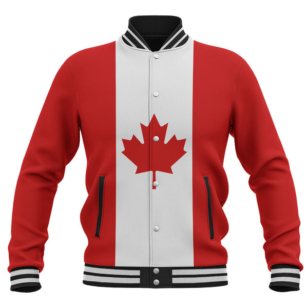 Canada Baseball Jacket Flag Minimalist Pride Style