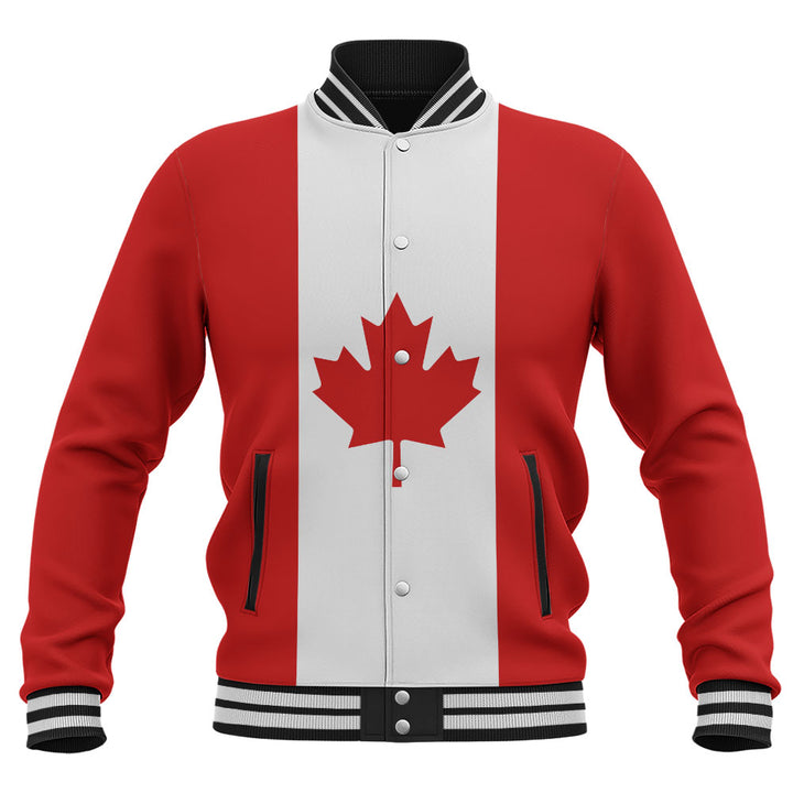 Canada Baseball Jacket Flag Minimalist Pride Style