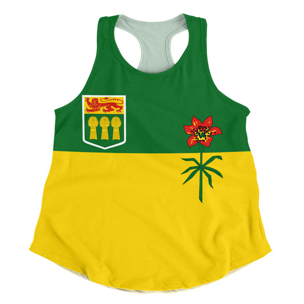 Saskatchewan Women Tank Flag Minimalist Pride Style