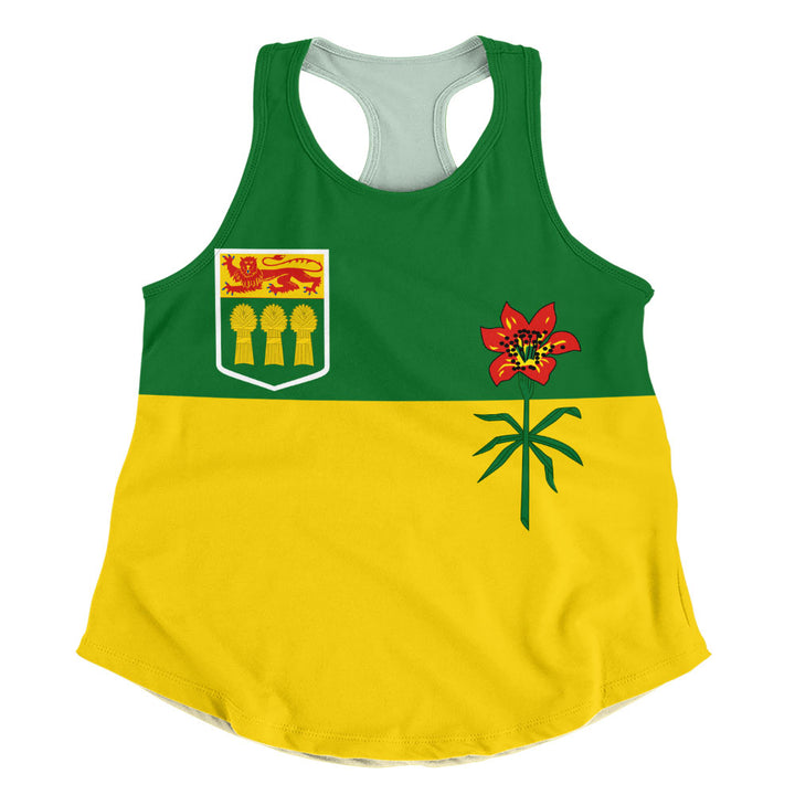 Saskatchewan Women Tank Flag Minimalist Pride Style