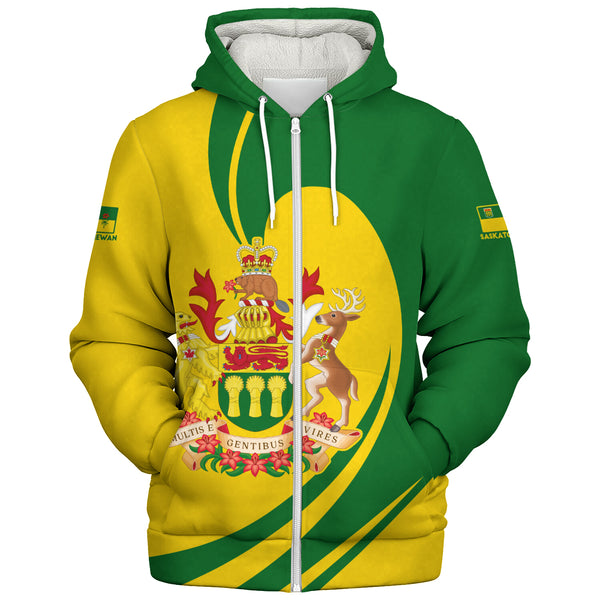 Saskatchewan Sherpa Hoodie Legacy Of The Noble Spirit