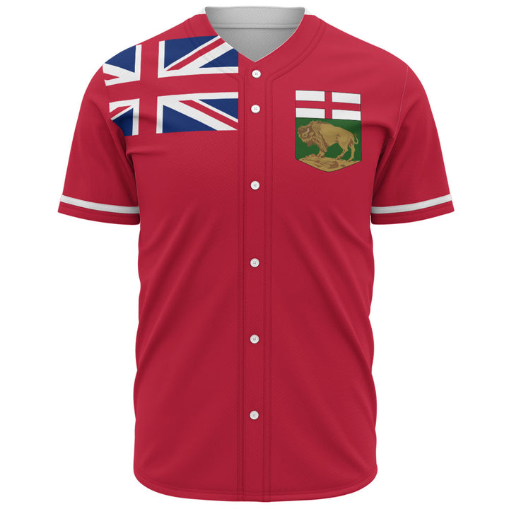 Manitoba Baseball Shirt Flag Minimalist Pride Style