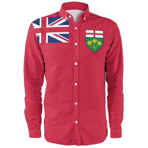 Ontario Long Sleeve Shirt Flag Minimalist Pride Style