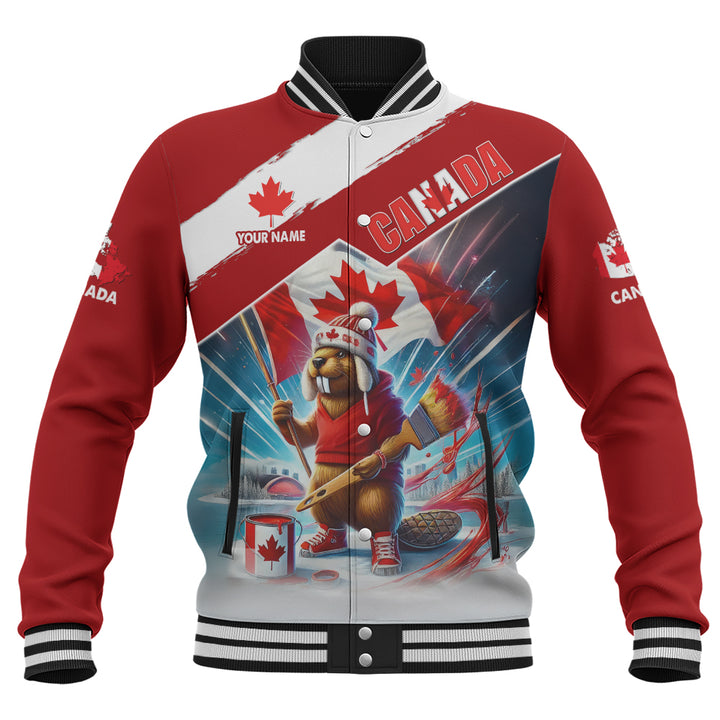 Canada Baseball Jacket Canada Day Beaver Pride Edition