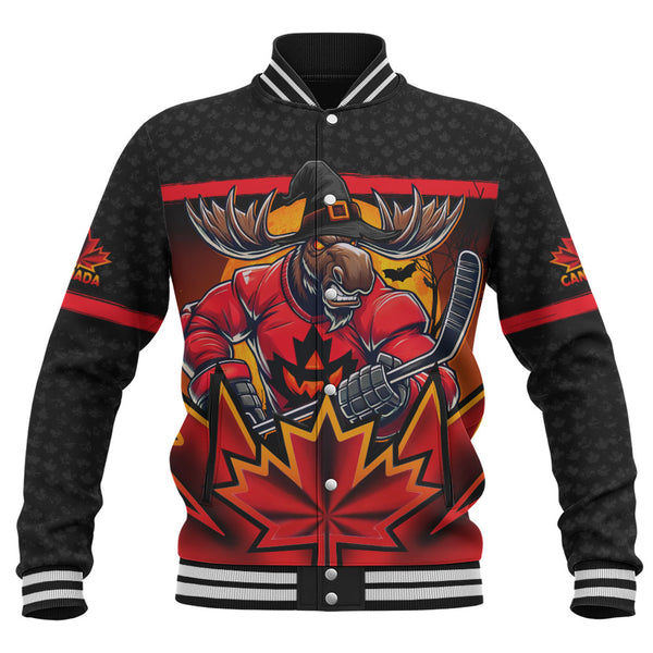 Canada Baseball Jacket Scary Moose Canada Hockey Spirit