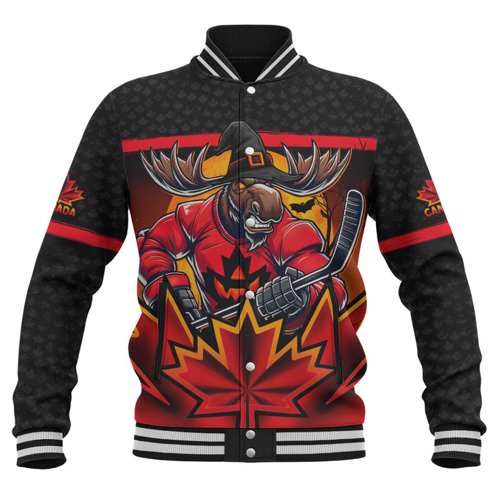 Canada Baseball Jacket Scary Moose Canada Hockey Spirit