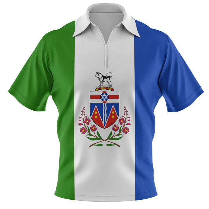 Yukon Zip Polo Shirt Flag Minimalist Pride Style