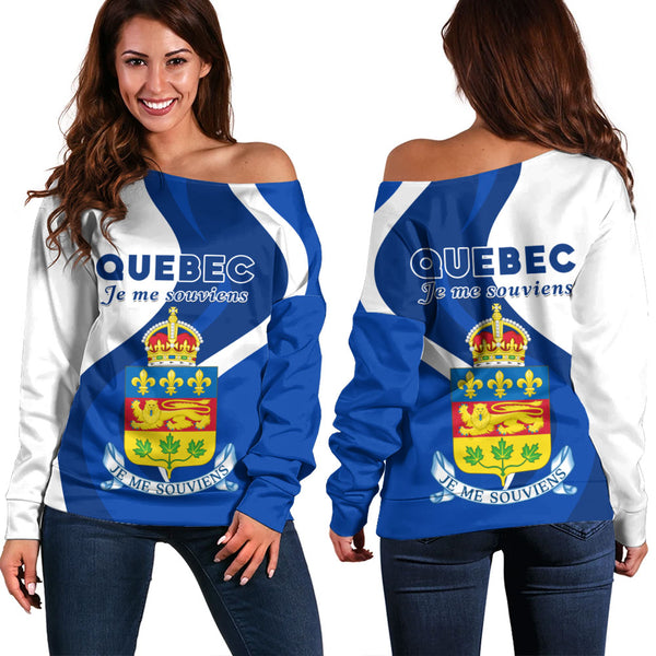 Quebec Off Shoulder Sweatshirt Crest Of Identity