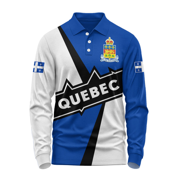 Quebec Long Sleeve Polo Shirt Loyal True North Provincial Style