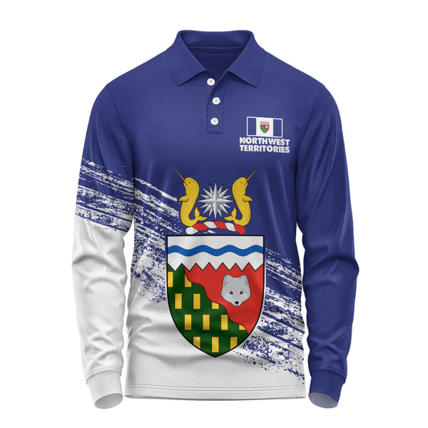 Northwest Territories Long Sleeve Polo Shirt Pride Of The Provinces