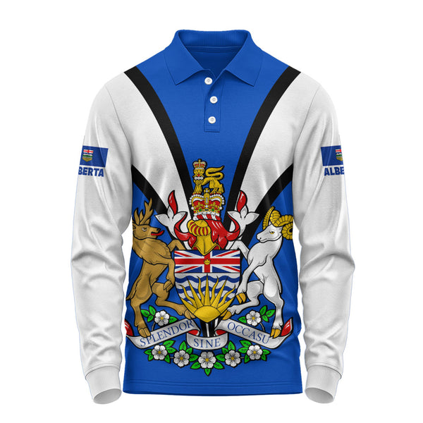 British Columbia Long Sleeve Polo Shirt Proud Provinces Collection