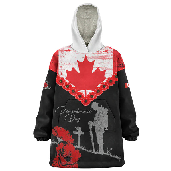 Canada Snug Hoodie Remembrance Day Maple Poppy Honor
