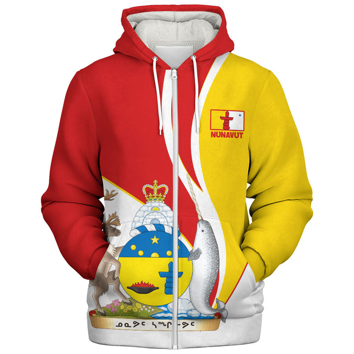 Nunavut Sherpa Hoodie Heritage Pride Of The North